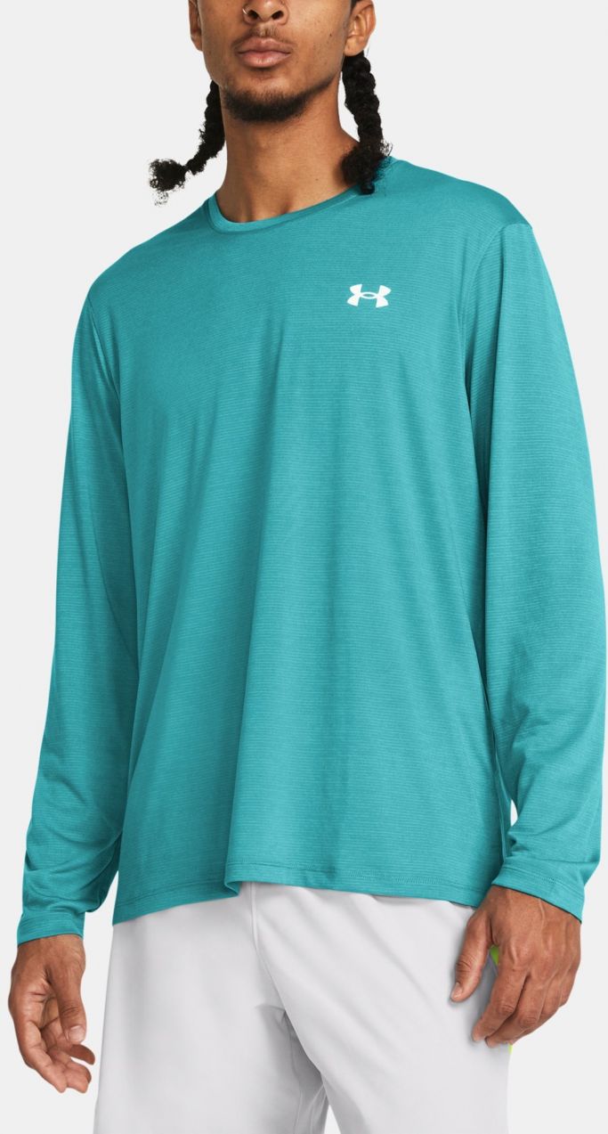 Tyrkysové športové tričko Under Armour UA LAUNCH LONGSLEEVE