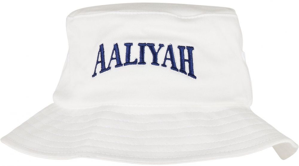 Aaliyah Logo Bucket Hat White