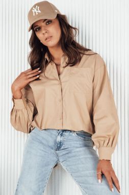 KLARA women's shirt, camel, Dstreet