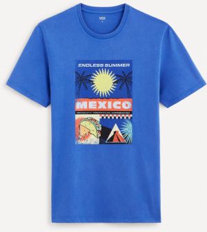 Modré pánske tričko Celio Dexico