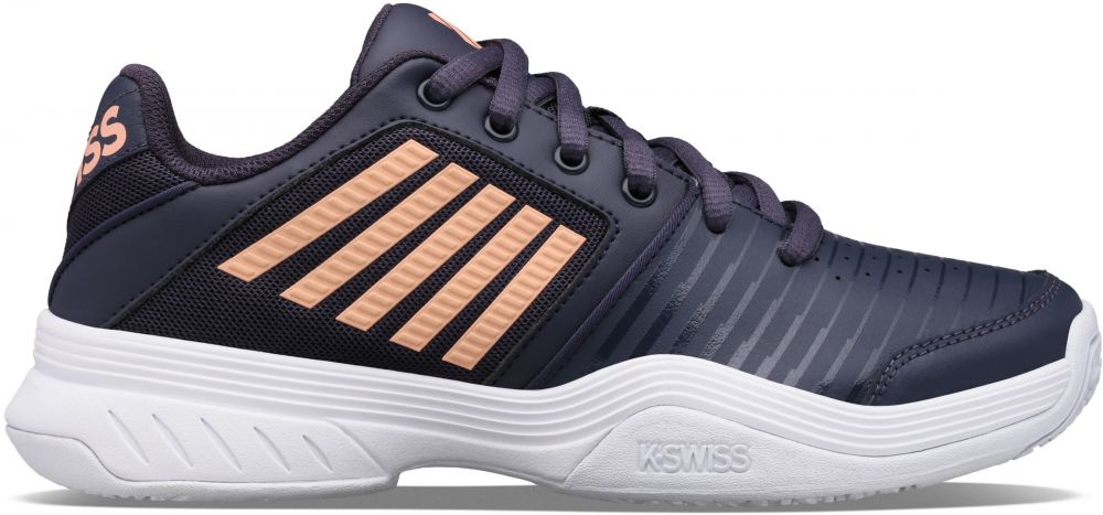 Women's K-Swiss Court Express HB Graystone/Peach EUR 41 Tennis Shoes