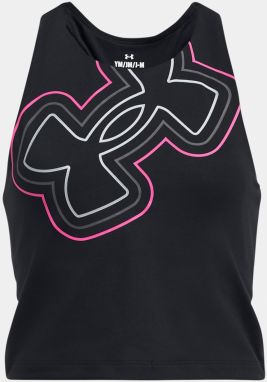 Čierne športové tielko Under Armour Motion Branded Crop Tank