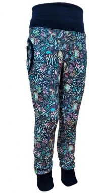 Girls' sweatpants MIA - tm. blue - flowers
