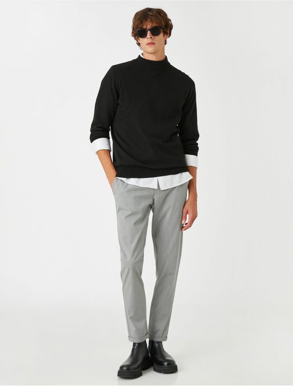 Koton Basic Woven Trousers with Waist Tie