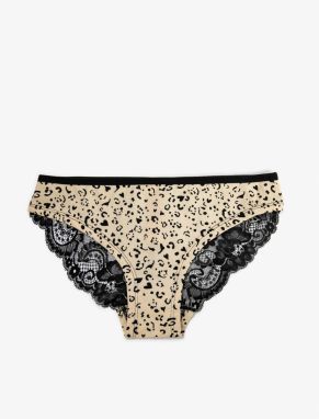 Koton Brazilian Panties Ruched Patterned Cotton