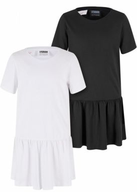 Valance Tee Dress for Girls - 2 Pack White+Black