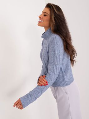 Navy blue cable knitted sweater MAYFLIES
