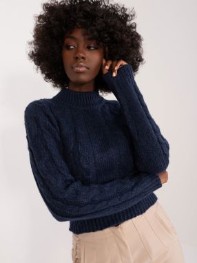 Navy blue cable knitted sweater from MAYFLIES