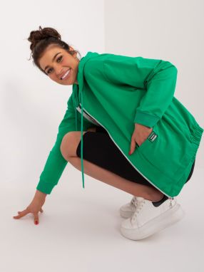 Green women's sweatshirt with cuff