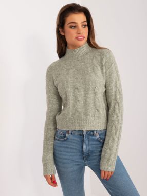 Women's pistachio sweater MAYFLIES with long sleeves