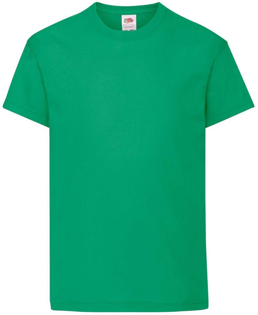 Green T-shirt for Children Original Fruit of the Loom