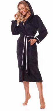Soft long bathrobe 2322 Black