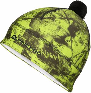 Functional cap with pompom ALPINE PRO ABERE sulphur spring
