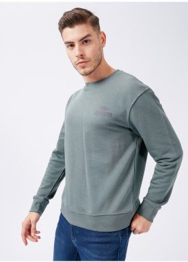 Pánska mikina Lee Cooper s okrúhlym výstrihom, smaragdovo zelená, veľkosť 231 Lcm 241029 Neil Emerald