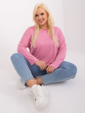 Pink plus size blouse with Paloma patch
