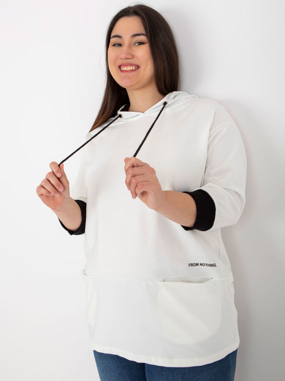 Women's cotton sweatshirt size Ecru