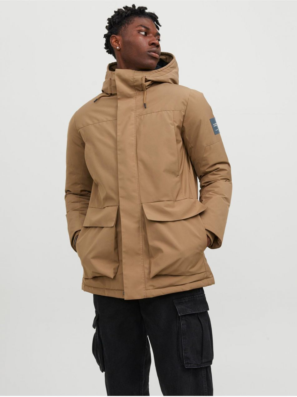 Hnedá pánska zimná parka Jack & Jones Rob