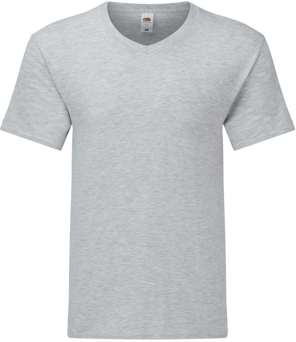 Szara koszulka męska Iconic V-Neck Fruit of the Loom