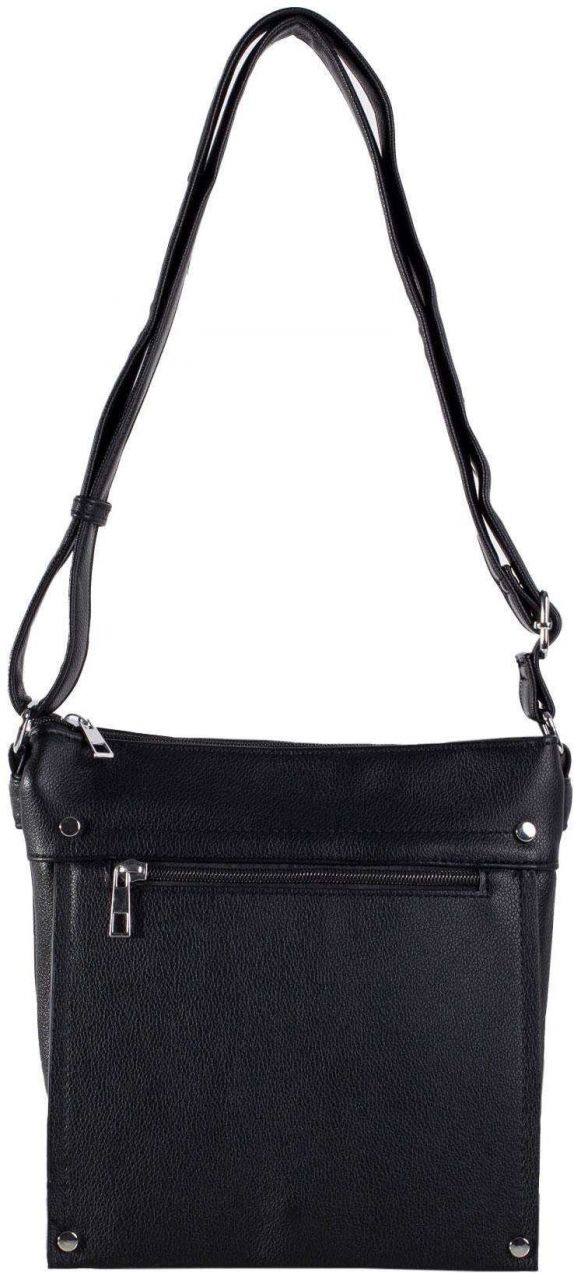 Black women's shoulder bag made of eco-leather