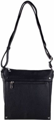 Black women's shoulder bag made of eco-leather