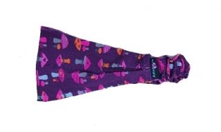 Girls' scarf - blue-purple sponges - 11cm