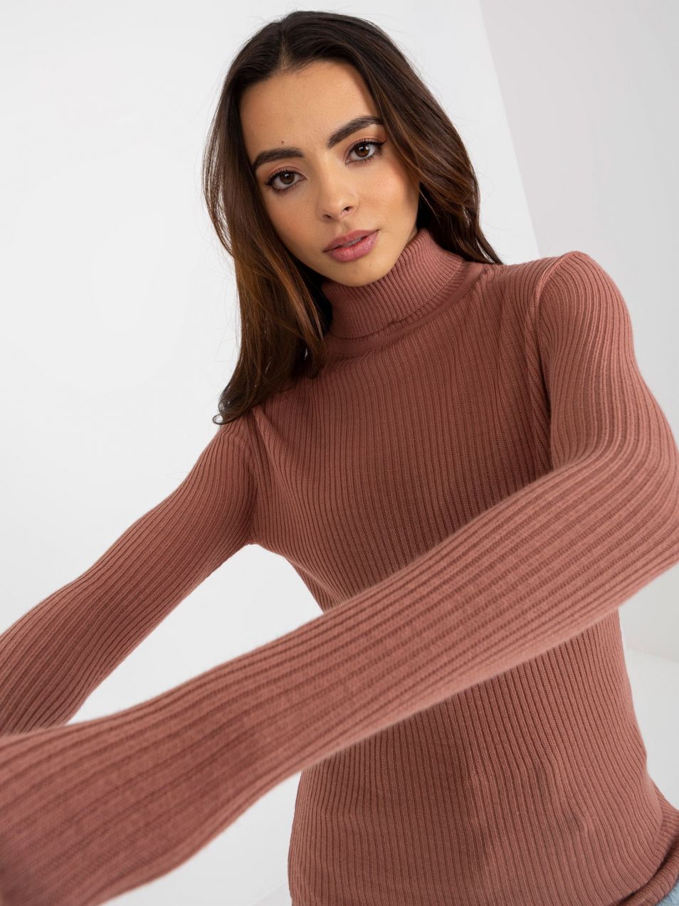 Dámsky rolák Fashionhunters Ribbed