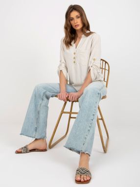 Light beige shirt blouse from RUE PARIS