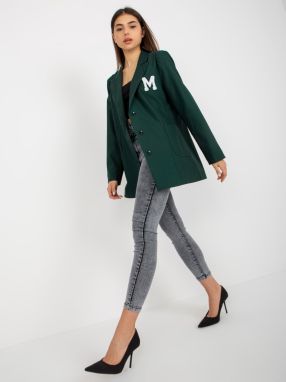 Women's dark green jacket with pockets