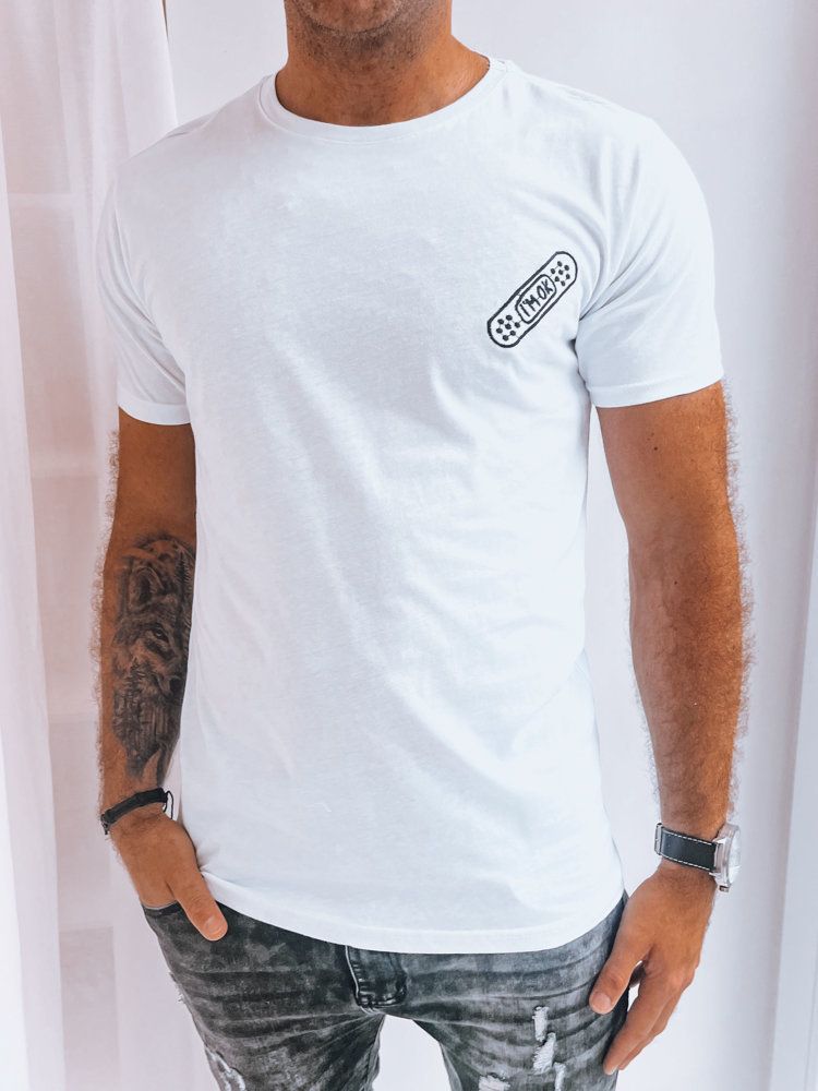 White men's T-shirt Dstreet