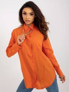 Orange Oversized Button Shirt