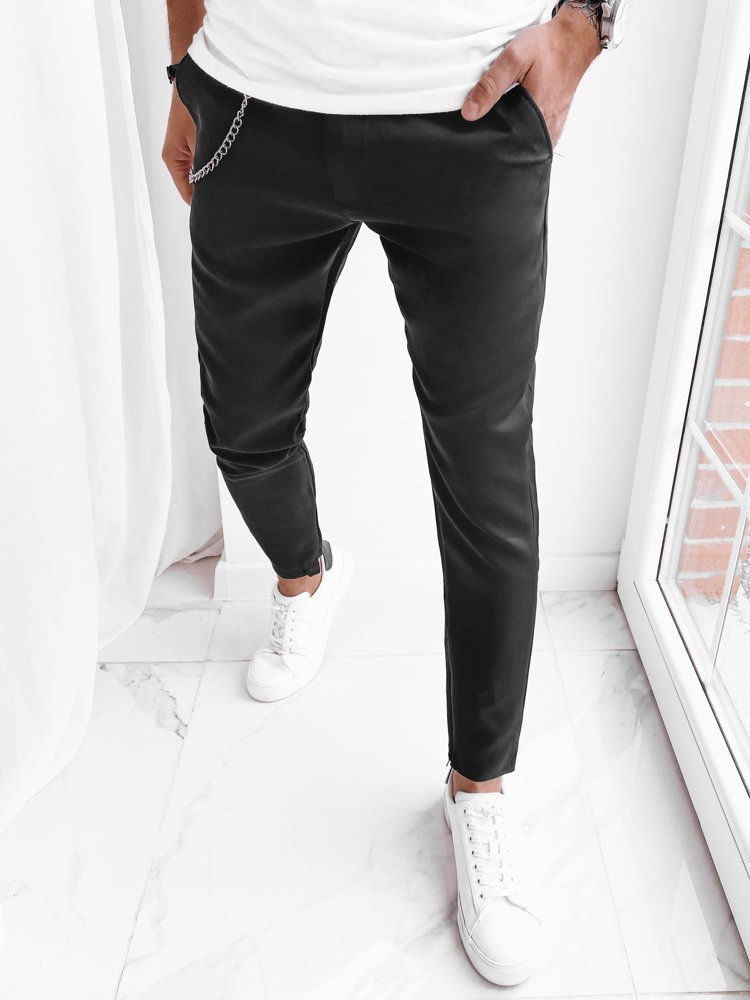 Men's Casual Trousers Black Dstreet