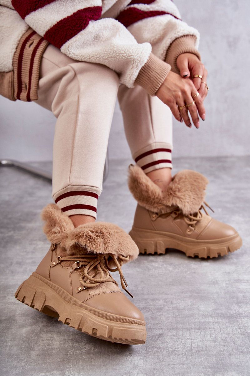 Warm Shoes Trappers Dark Beige Charles