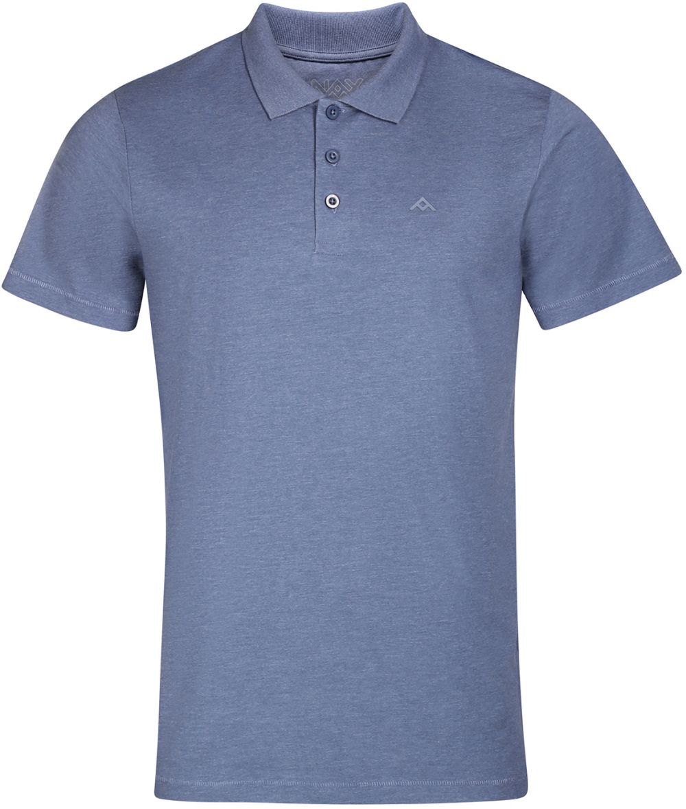 Šedomodré pánske basic polo tričko NAX HOFED