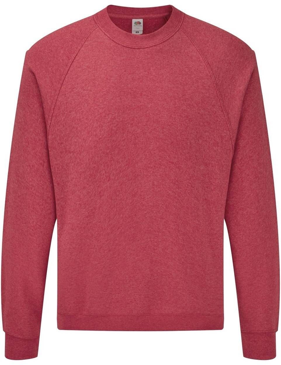 Czerwona bluza męska Raglan Sweat Fruit of the Loom