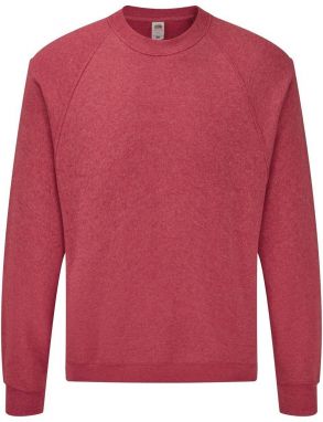 Czerwona bluza męska Raglan Sweat Fruit of the Loom