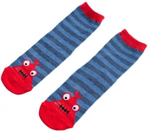 Shelvt children's socks with monster stripes