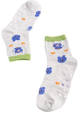 Non-slip Children's Socks Shelvt Gray Bears
