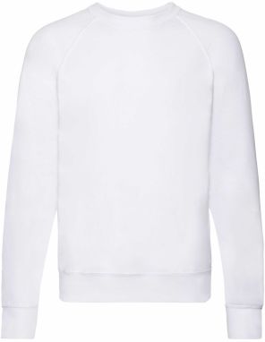 Pánska biela mikina Lightweight Raglan Sweat Fruit of the Loom