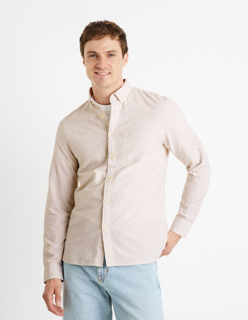 Košeľa regular oxford Caoxfordy Celio