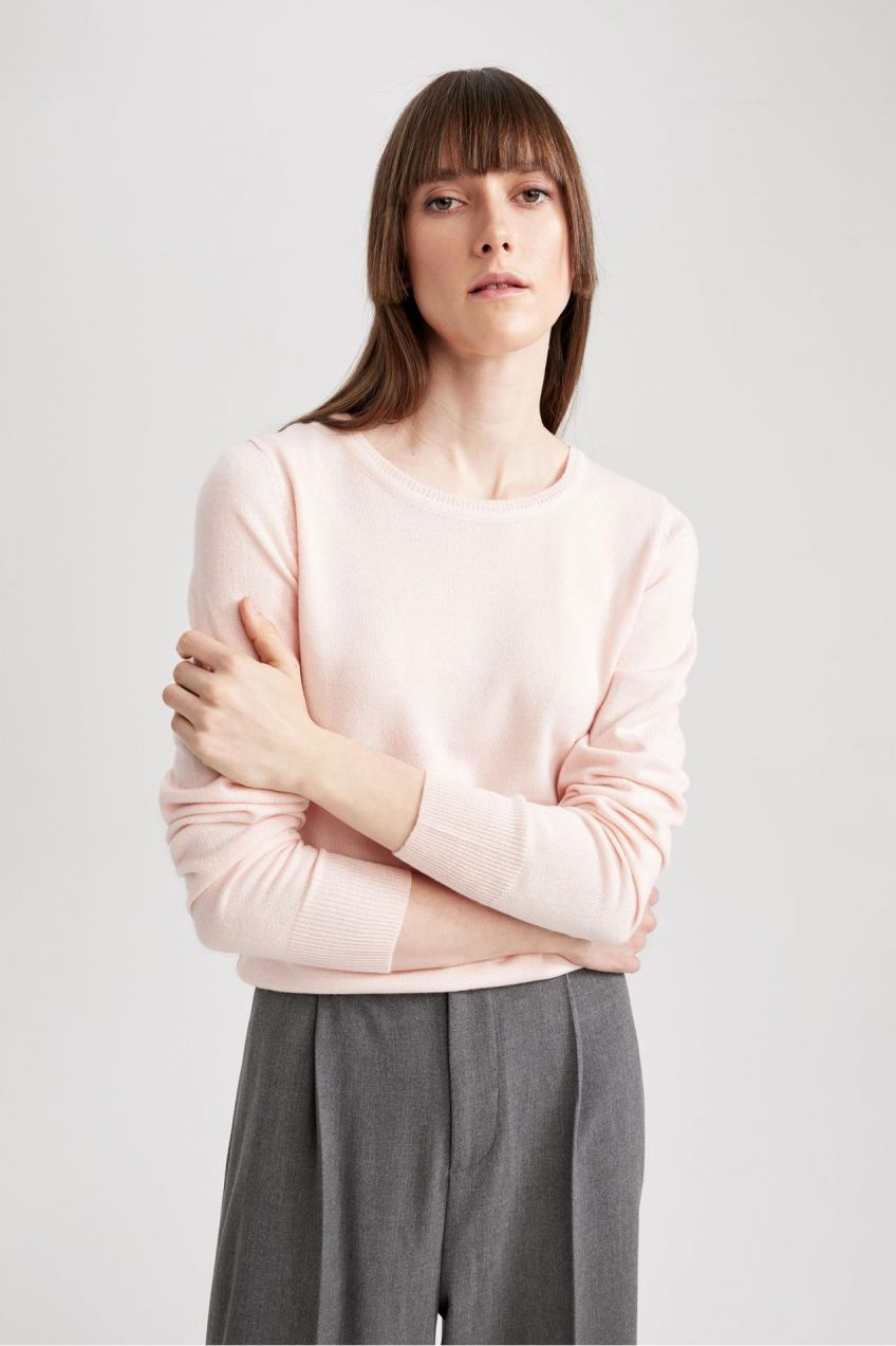 DEFACTO Regular Fit Crew Neck pulóver