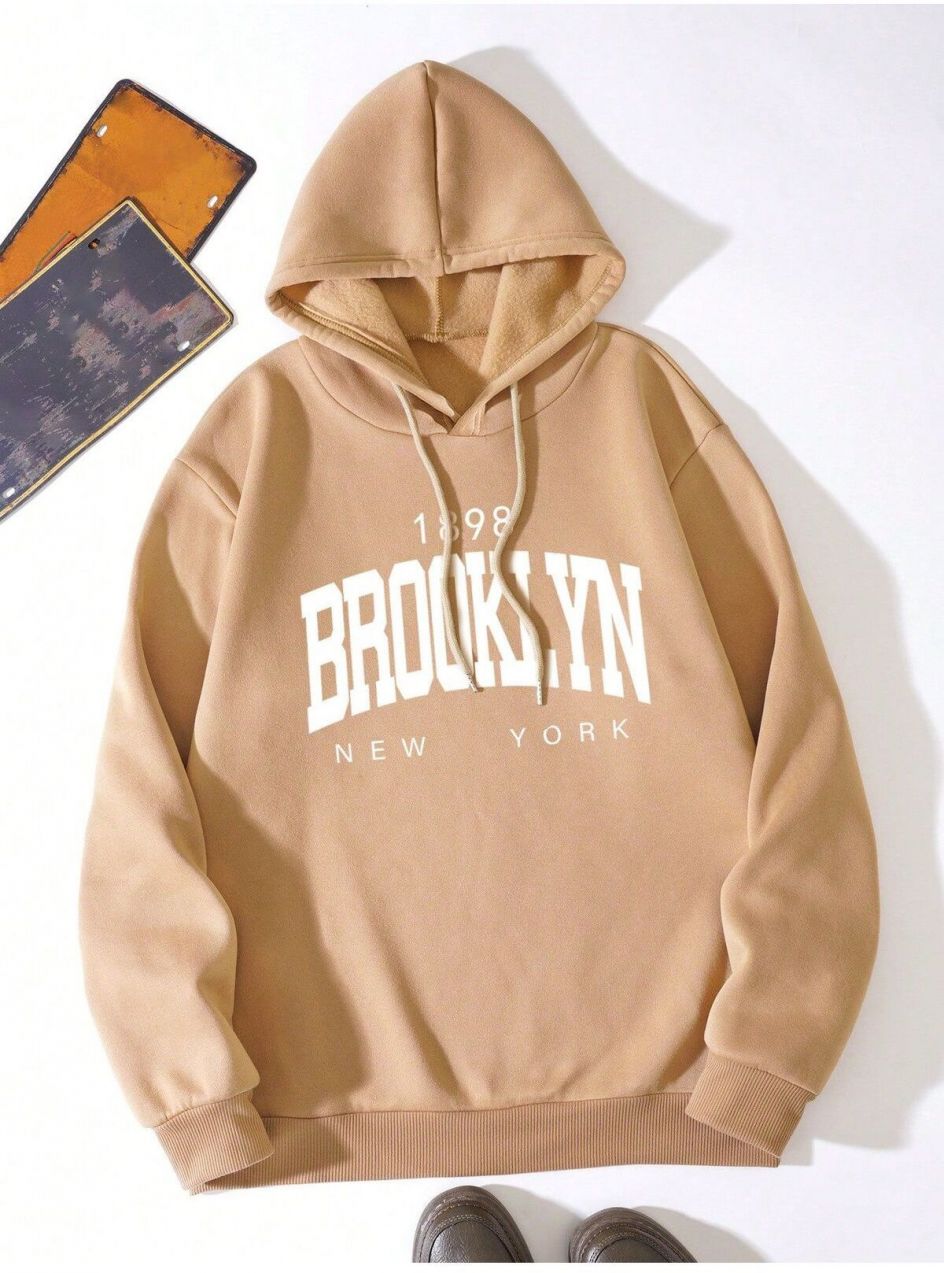 K&H TWENTY-ONE Unisex Mikina s kapucňou s potlačou Mink 1898 Brooklyn New York.