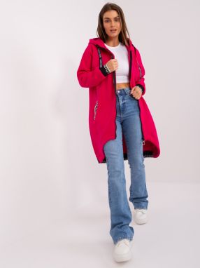 Fuchsia Long Zippered Hoodie