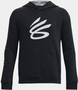 Čierna mikina s kapucňou Under Armour Curry Boys Splash Hoodie