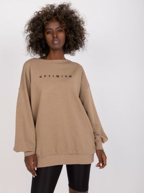 Dark Beige Women's Hoodless Miley Cotton Hoodie