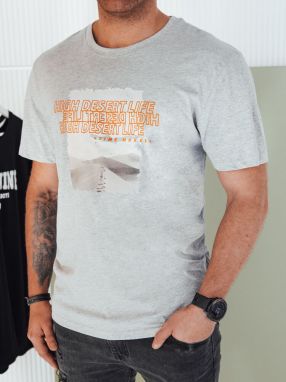 Grey men's T-shirt with Dstreet print