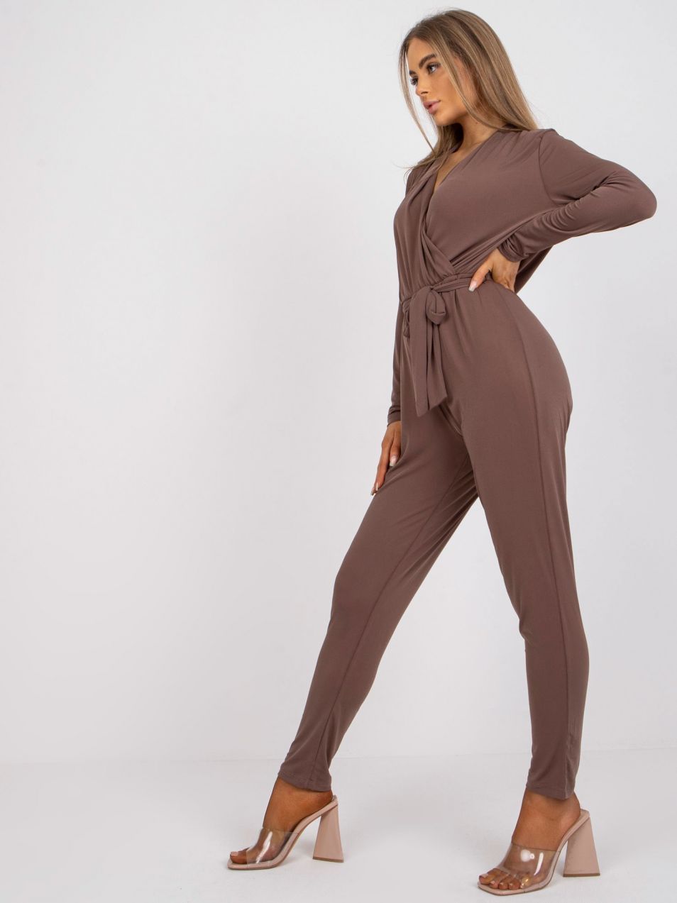 Serafini Brown Overall with Long Sleeves