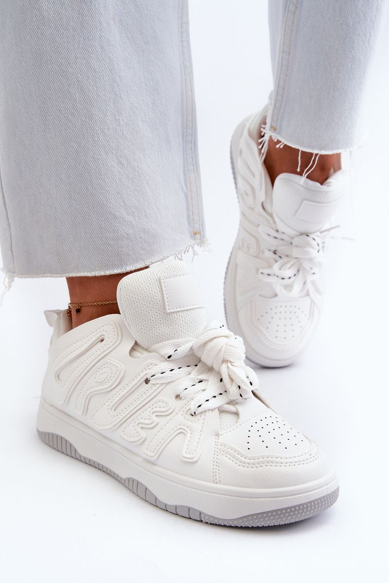 Women's eco leather sneakers white Berilla