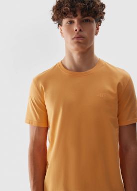 Men's Plain T-Shirt Regular 4F - Salmon