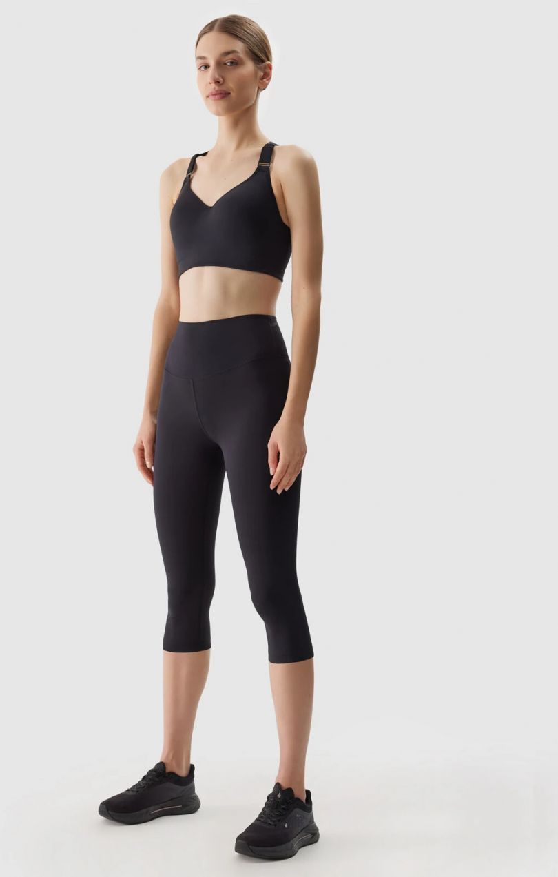 Women's 4F 3/4 Leggings - Black