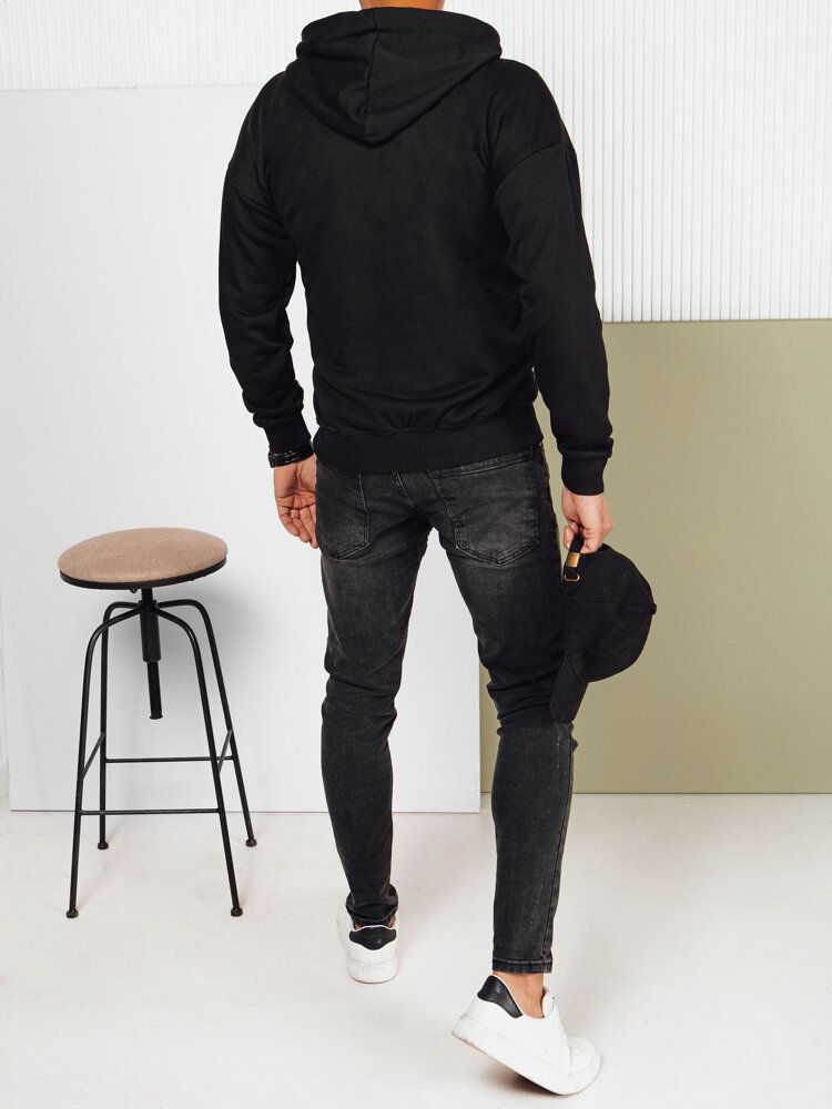 Men's black sweatshirt with Dstreet print